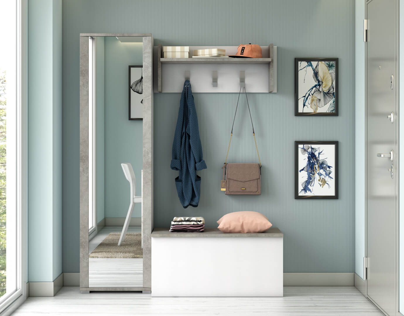 Supply of furniture for entrance hall